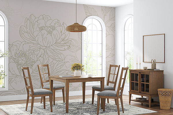 Desenho de flores e folhas Desenho de flores e folhas