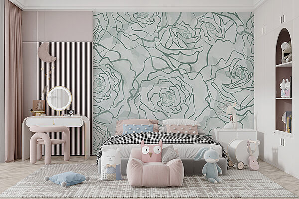 Padrão de rosas num fundo branco Padrão de rosas num fundo branco