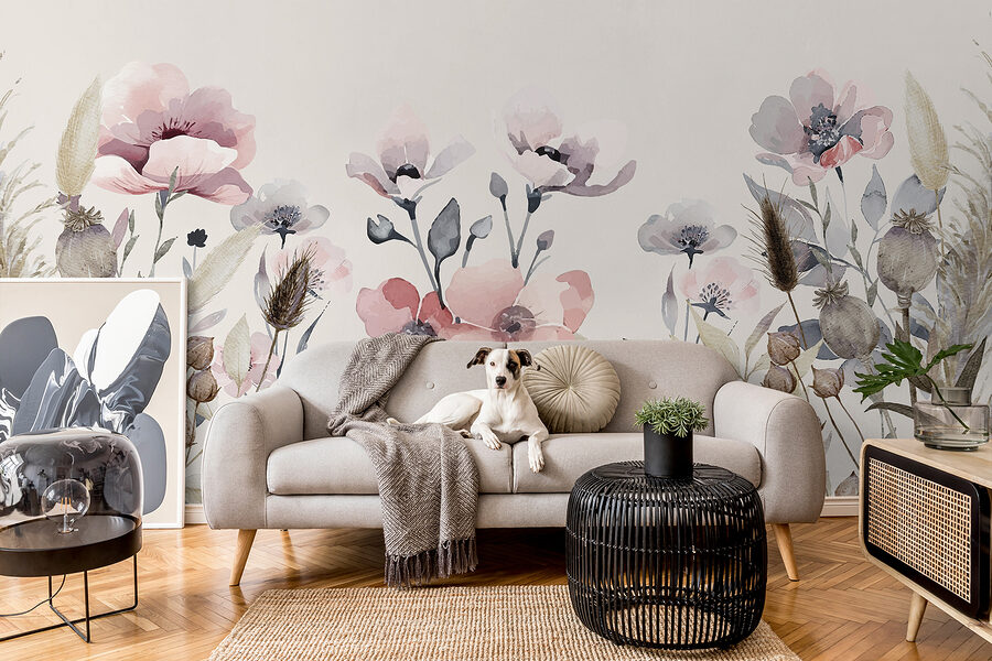 Grande plano de flores