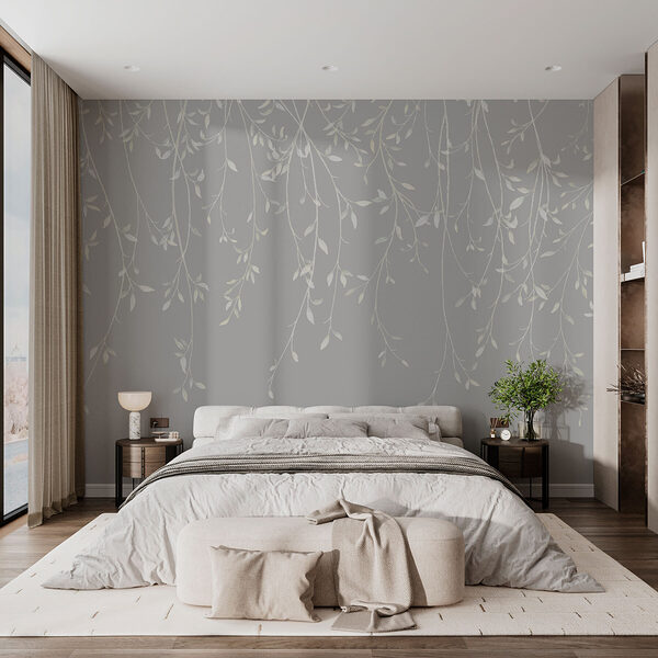 Fundo branco e cinzento com folhas Fundo branco e cinzento com folhas