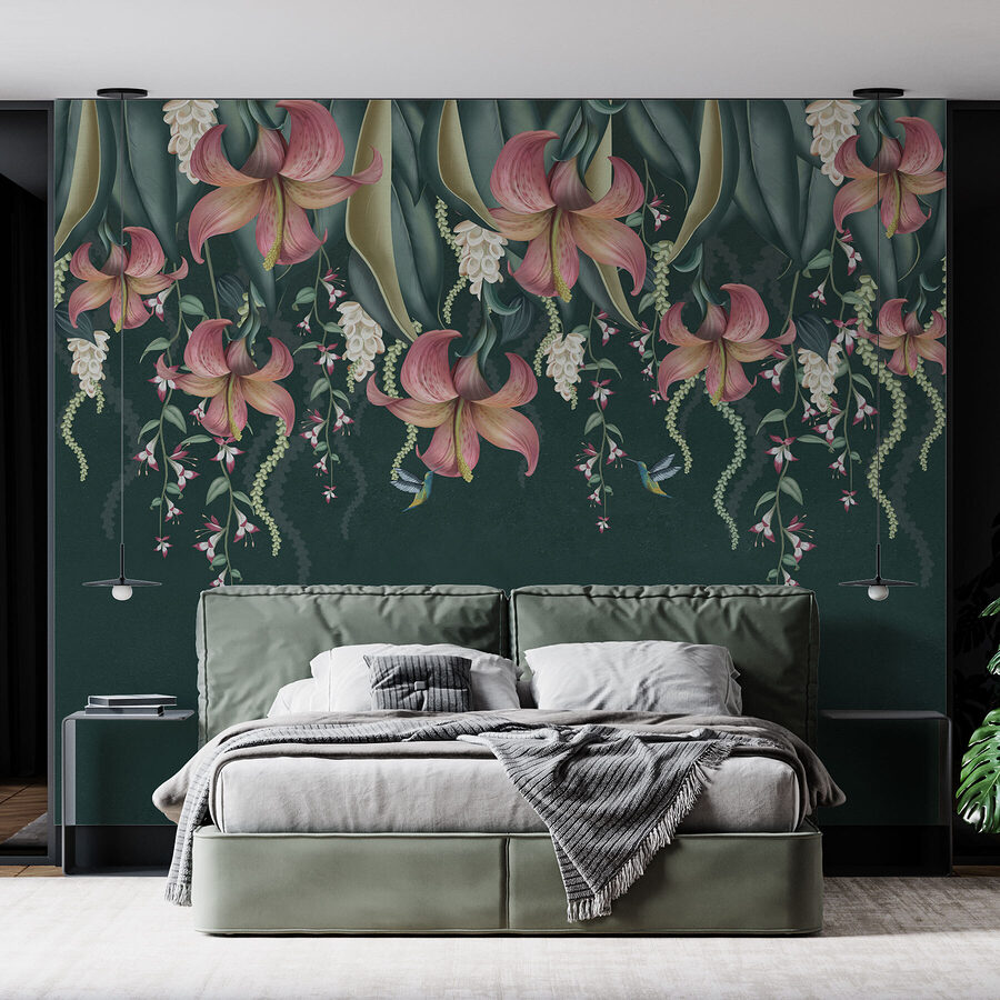 Grande plano de flores
