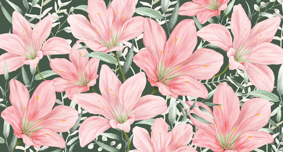 Padrão de flores cor-de-rosa