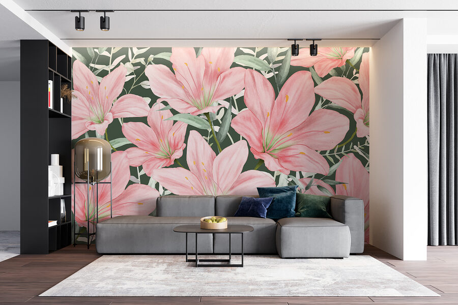 Padrão de flores cor-de-rosa