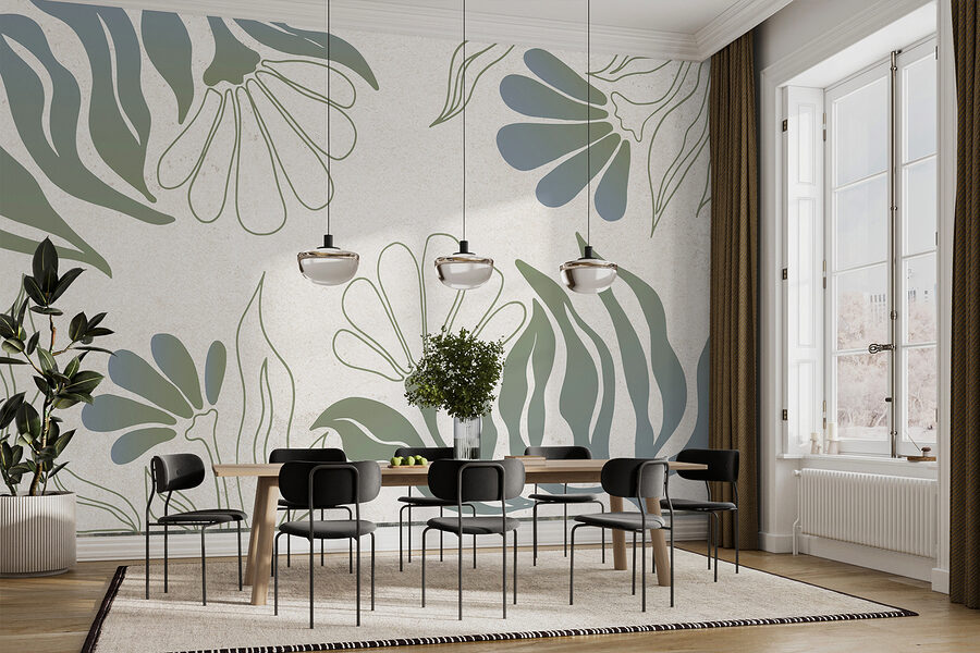 Grande plano de flores