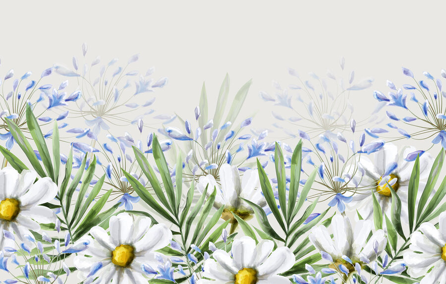 Grande plano de flores