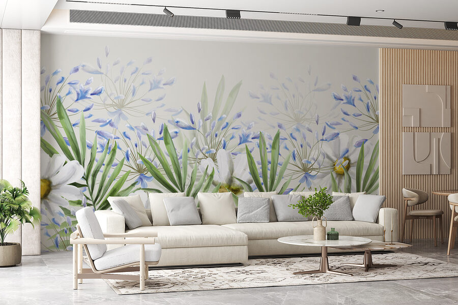 Grande plano de flores
