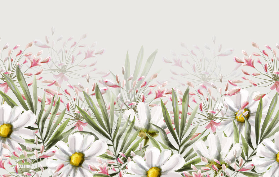 Papel de parede Grande plano de flores - Image 3