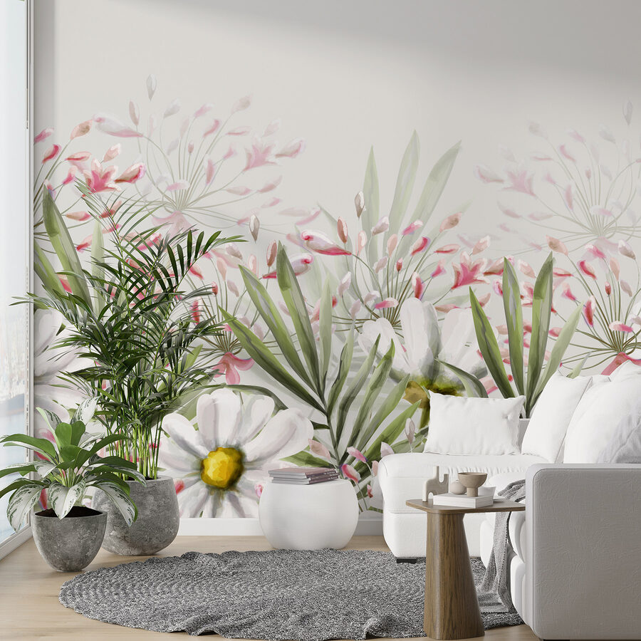 Papel de parede Grande plano de flores