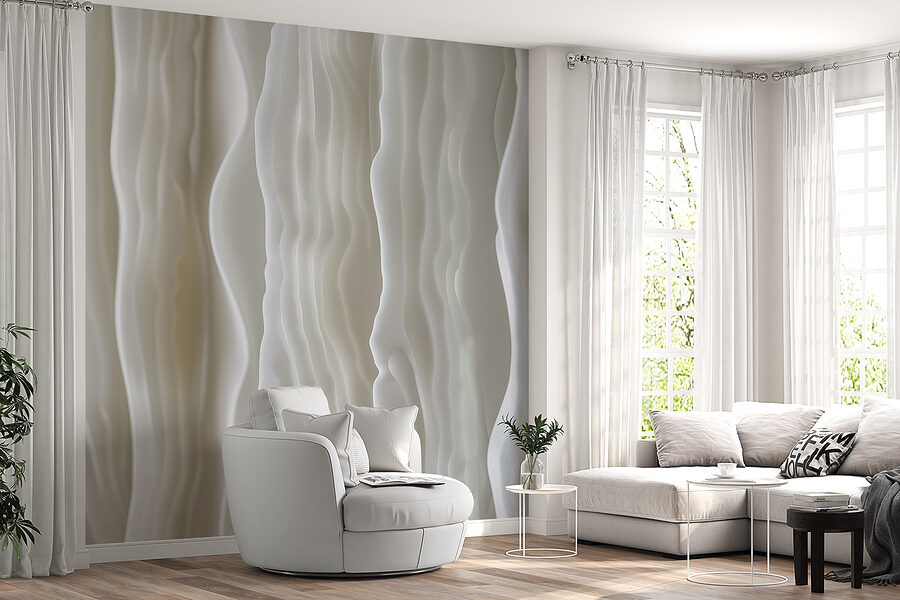 Grande plano de ondas brancas