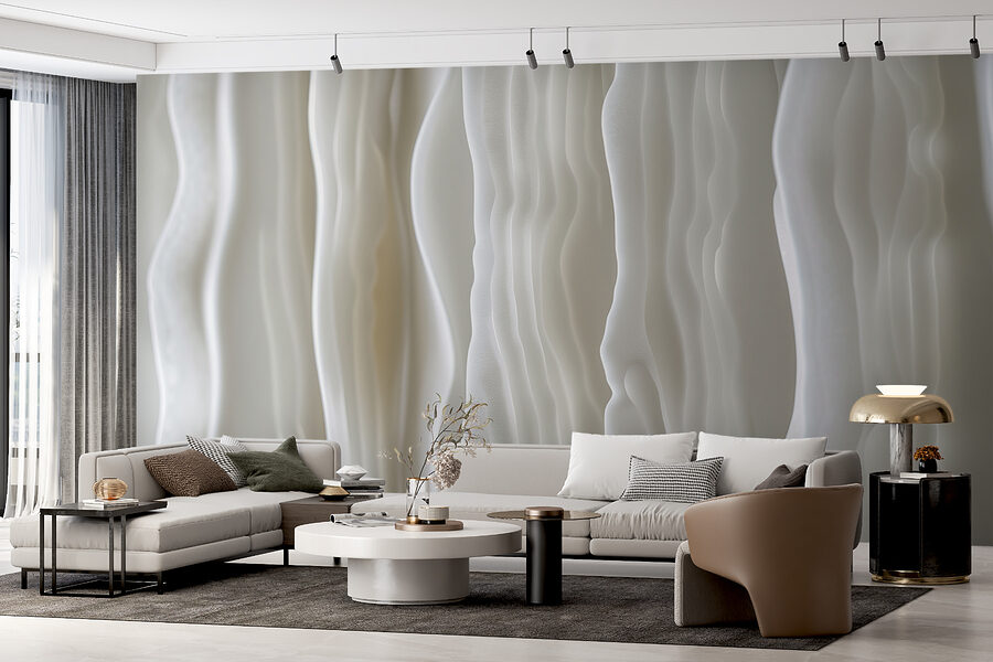 Grande plano de ondas brancas