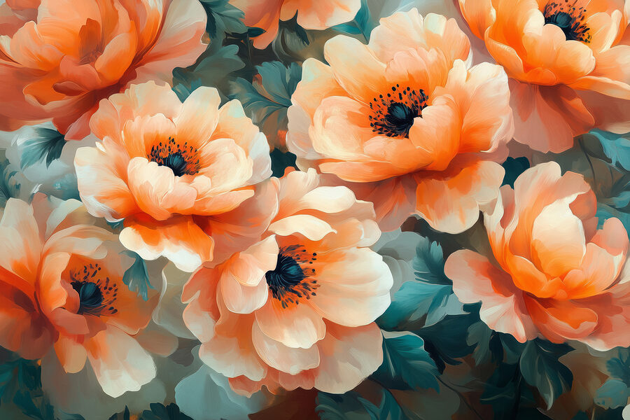 Grande plano de flores
