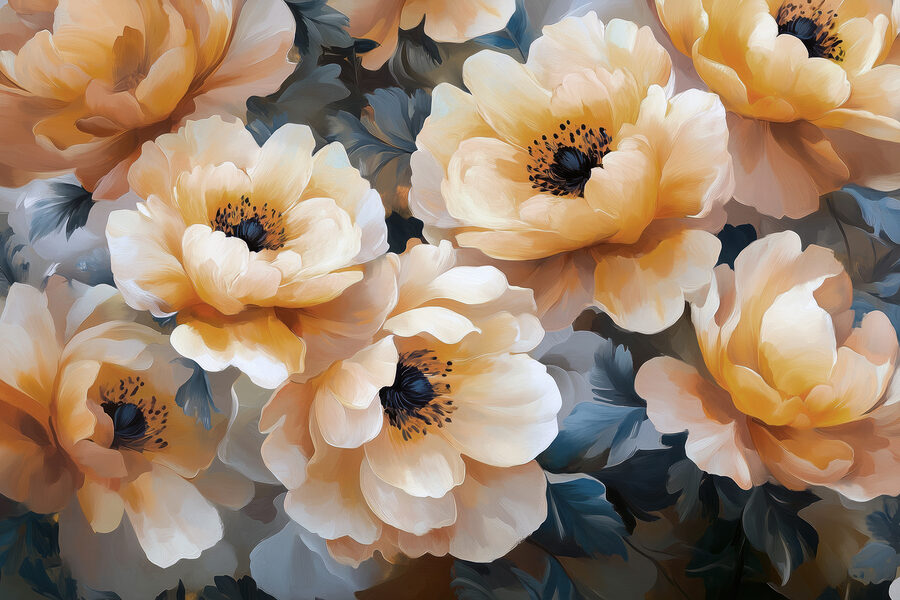 Grande plano de flores