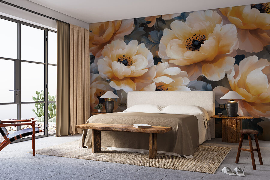 Grande plano de flores
