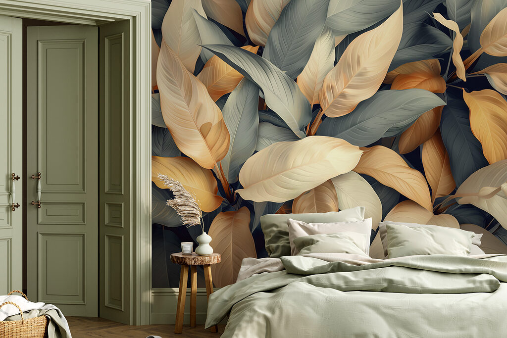 Group of leaves with different colors Group of leaves with different colors