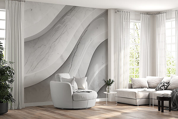 Parede de mármore branco com linhas Parede de mármore branco com linhas