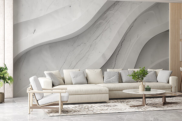Parede de mármore branco com linhas Parede de mármore branco com linhas