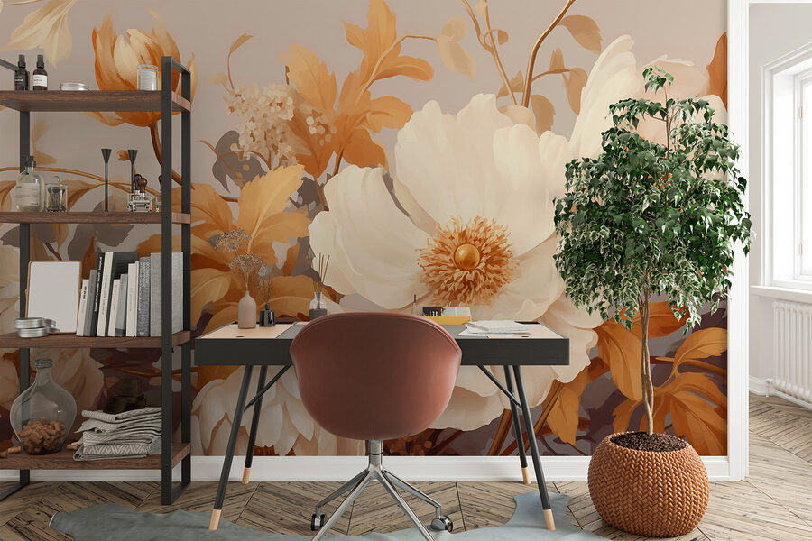 Grande plano de flores