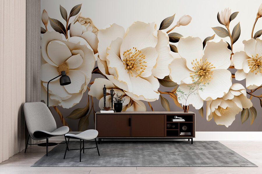 Grande plano de flores