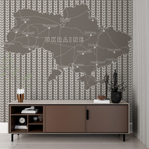 Mapa da Ucrânia com texto a branco Mapa da Ucrânia com texto a branco