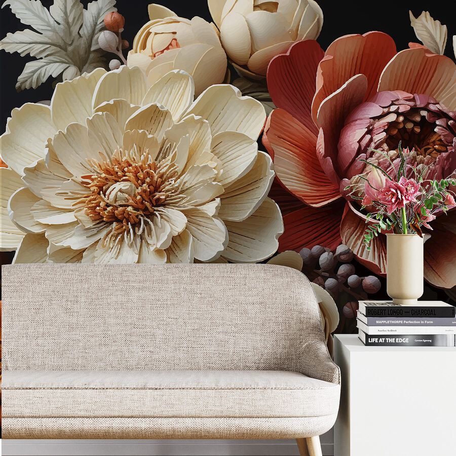 Grande plano de flores