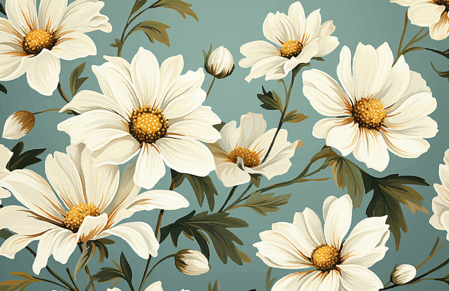 Grande plano de flores
