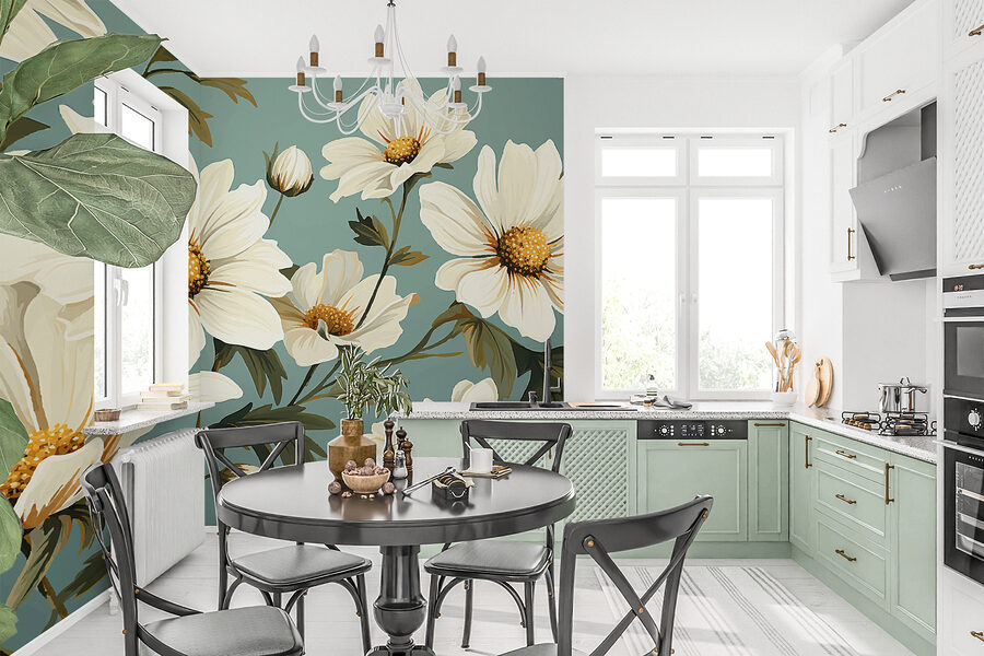 Grande plano de flores