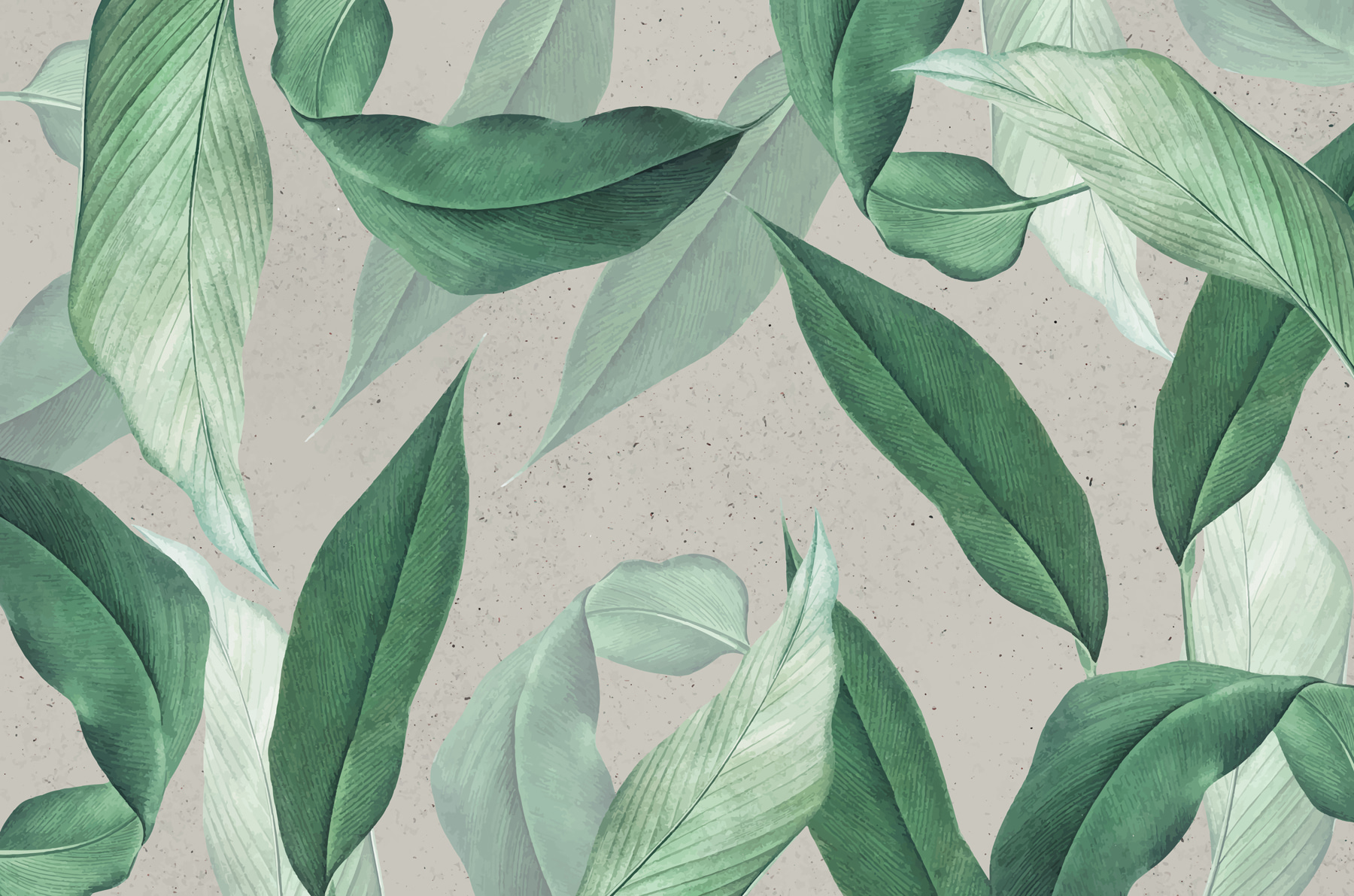 Pattern of green leaves