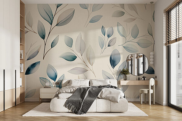 Padrão de folhas sobre um fundo branco Padrão de folhas sobre um fundo branco