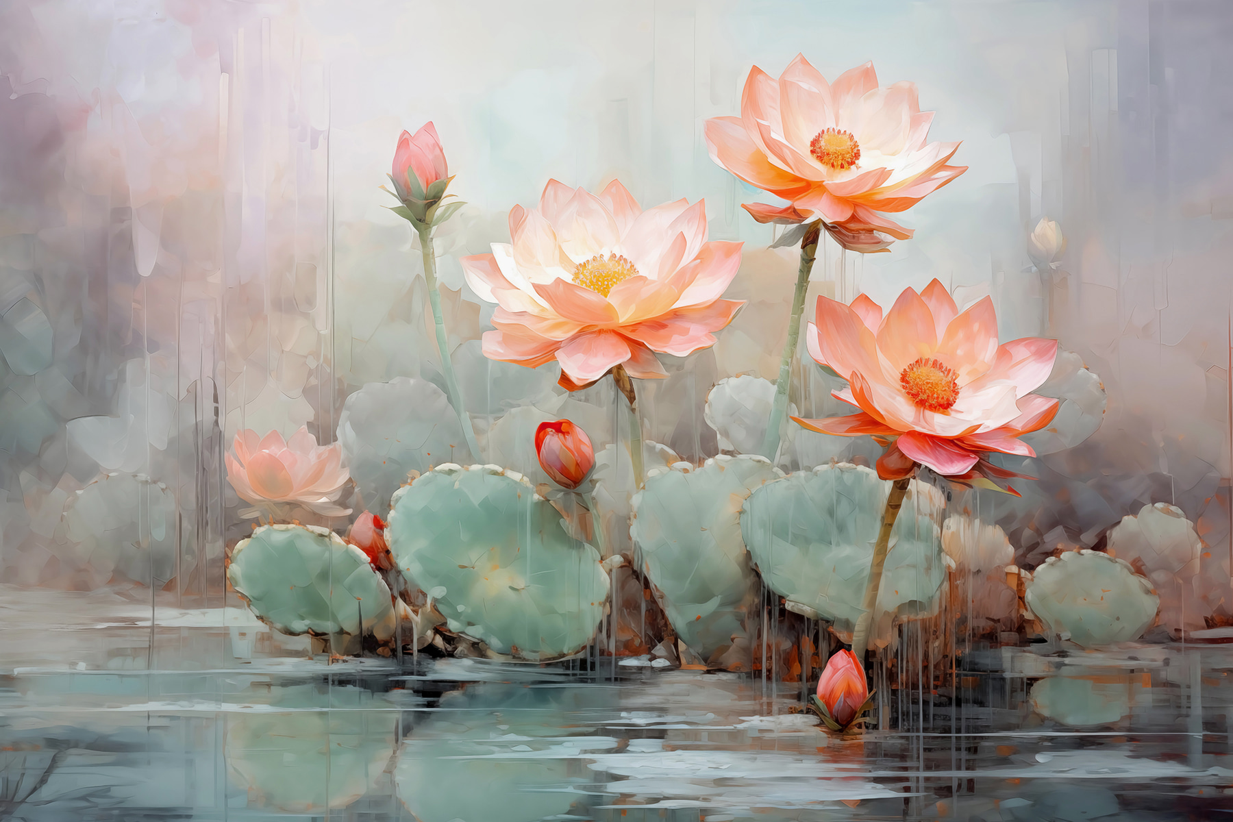 Group of pink flowers with green leaves Group of pink flowers with green leaves