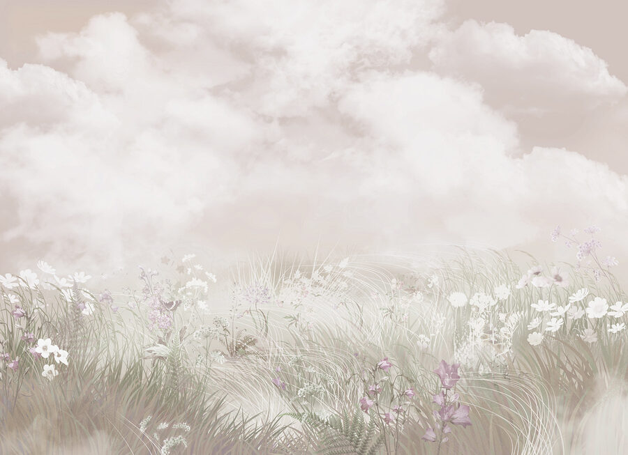 Papel de parede Campo de relva e flores - Image 5