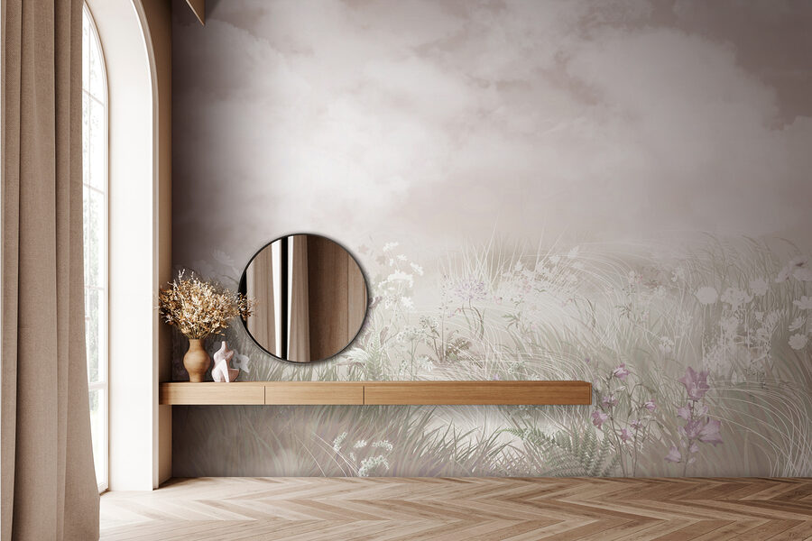 Papel de parede Campo de relva e flores - Image 4