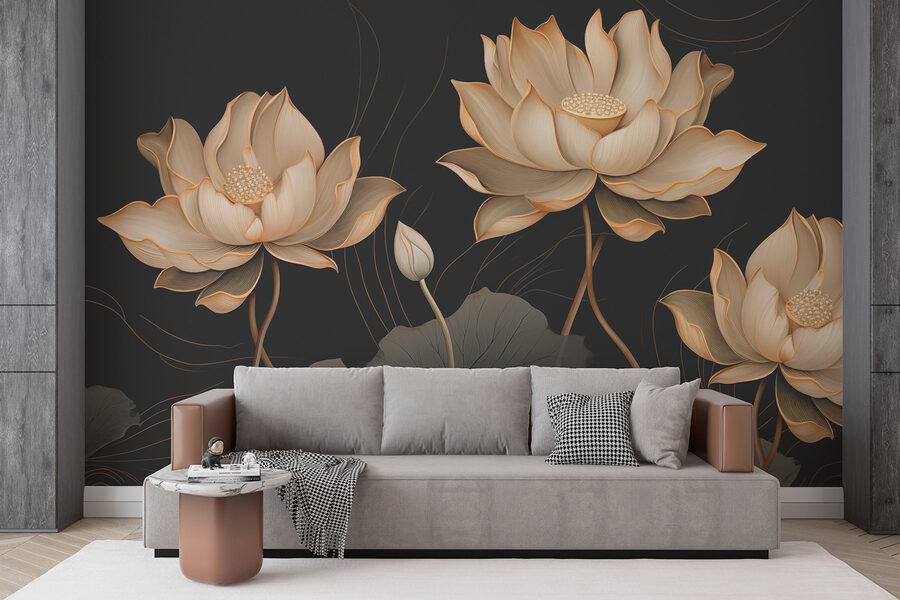 Grande plano de flores