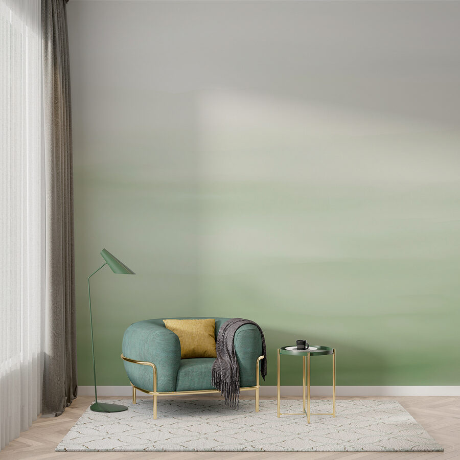 Fundo branco e verde