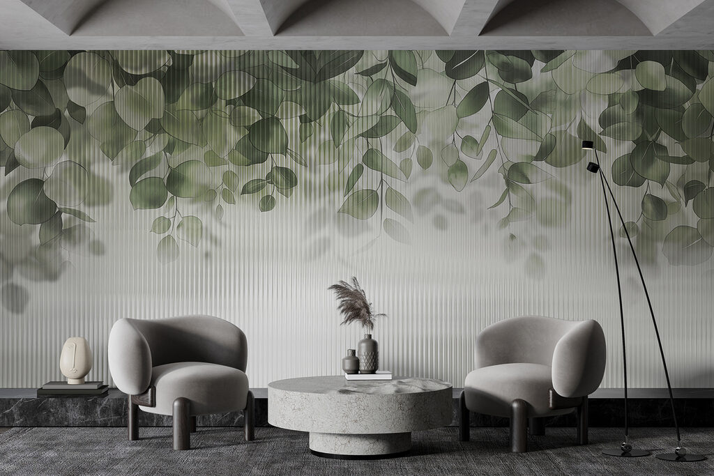 Green leaves from a window Green leaves from a window