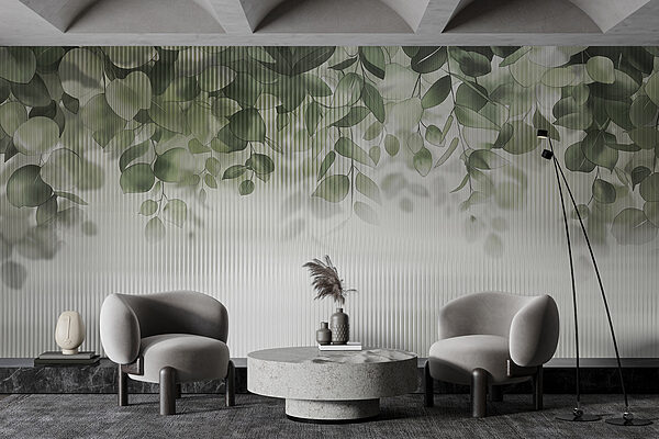 Green leaves from a window Green leaves from a window