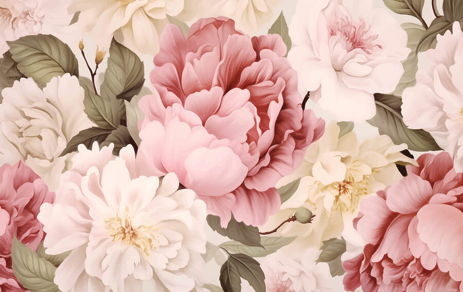 Grande plano de flores