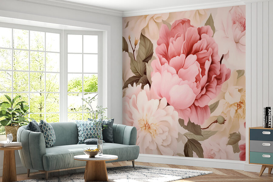 Grande plano de flores
