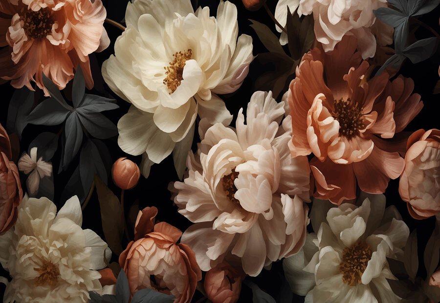 Grande plano de flores