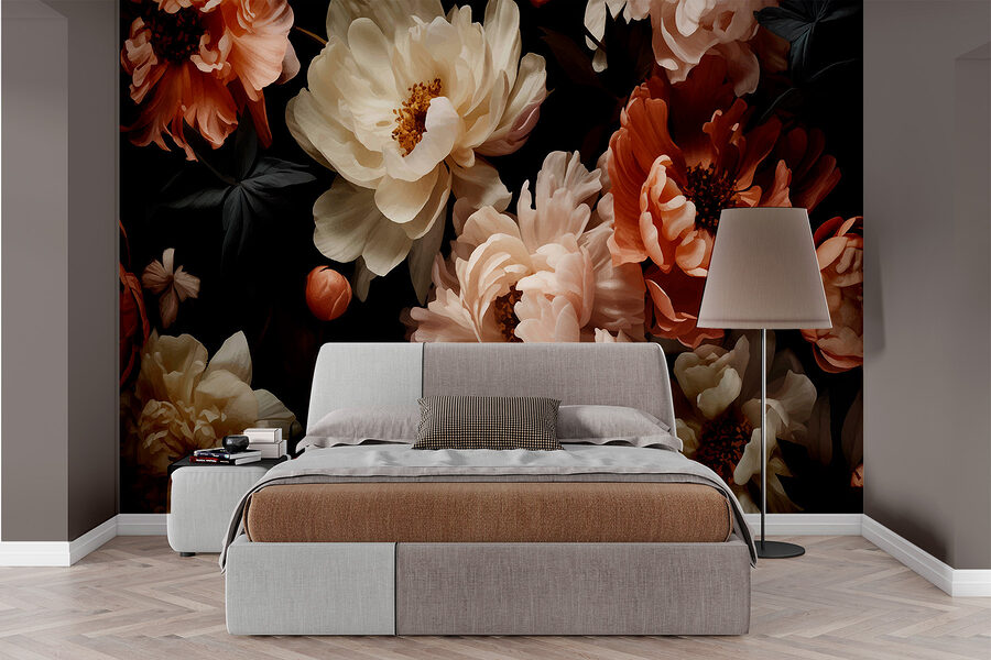 Grande plano de flores
