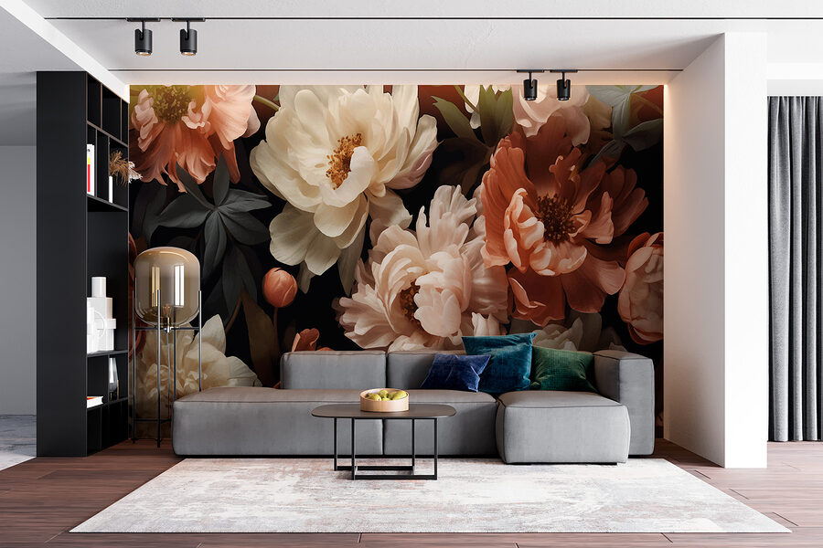 Grande plano de flores