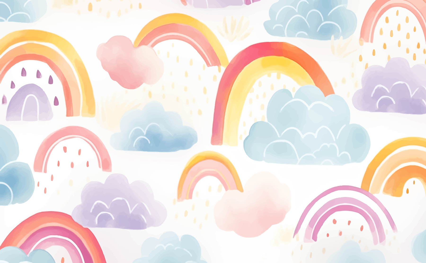 Pattern of rainbows and clouds Pattern of rainbows and clouds