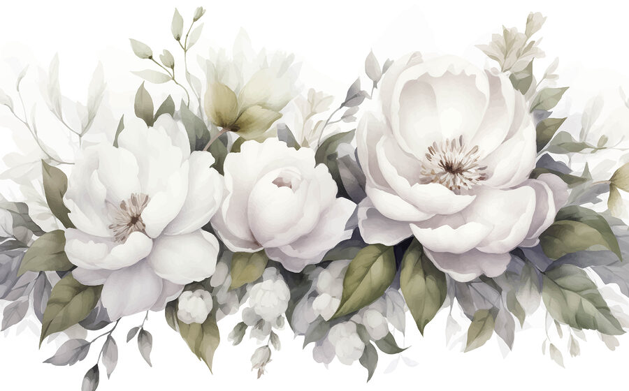 Grupo de flores brancas
