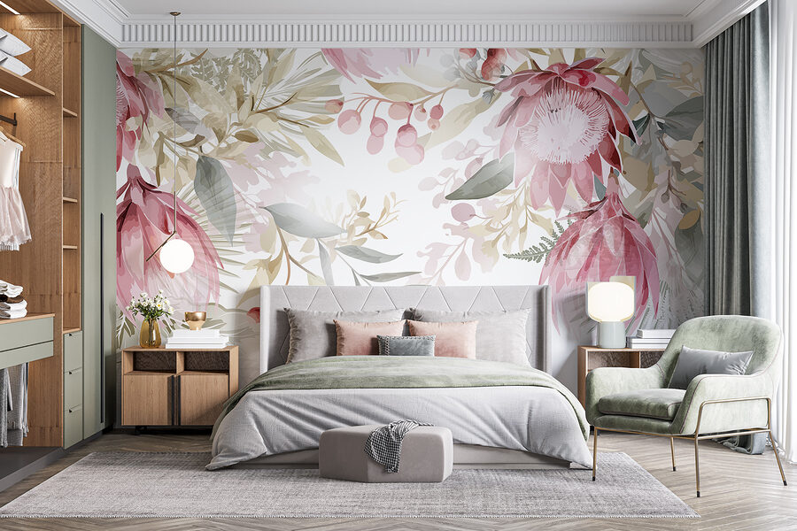 Grande plano de flores