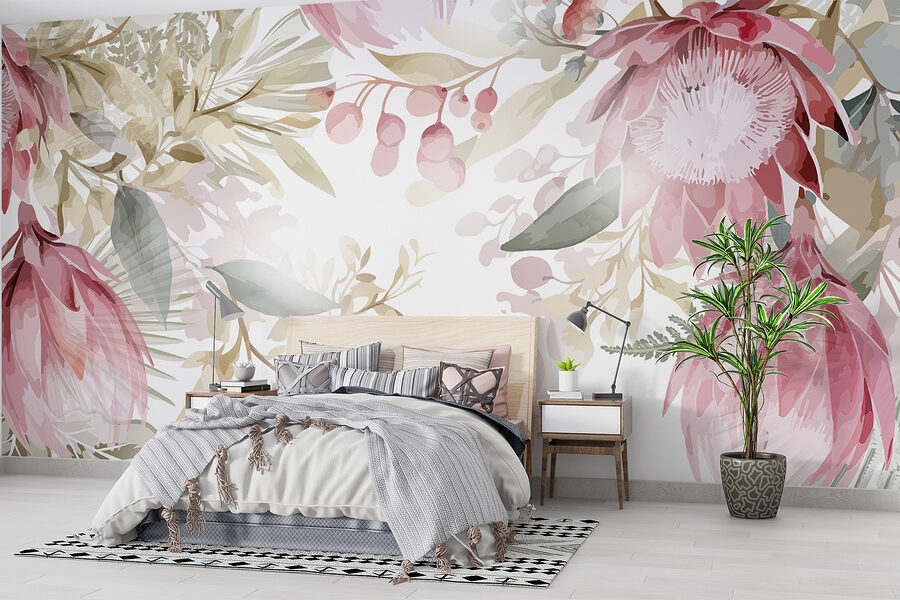 Grande plano de flores