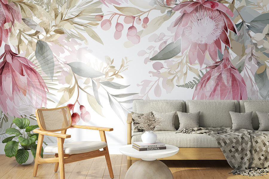 Grande plano de flores