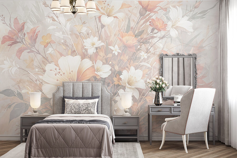 Grande plano de flores