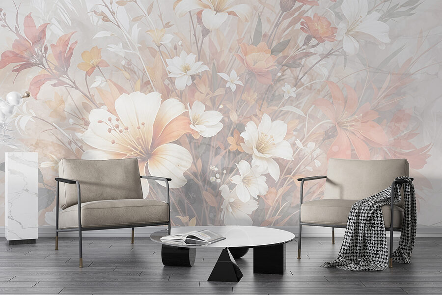 Grande plano de flores