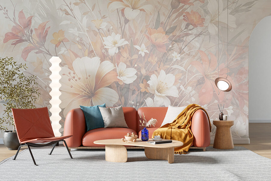 Grande plano de flores