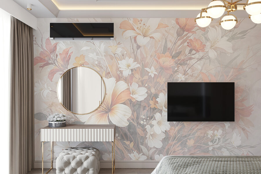 Grande plano de flores