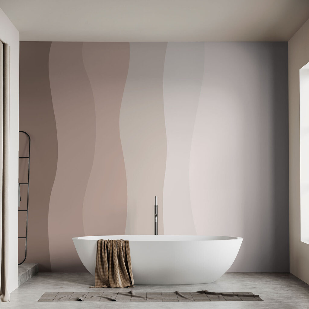 White and brown wavy lines